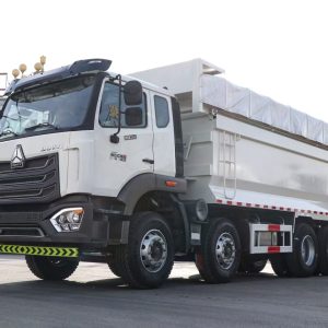 HOWO NX 350 8x4 dump truck + tall cargo box